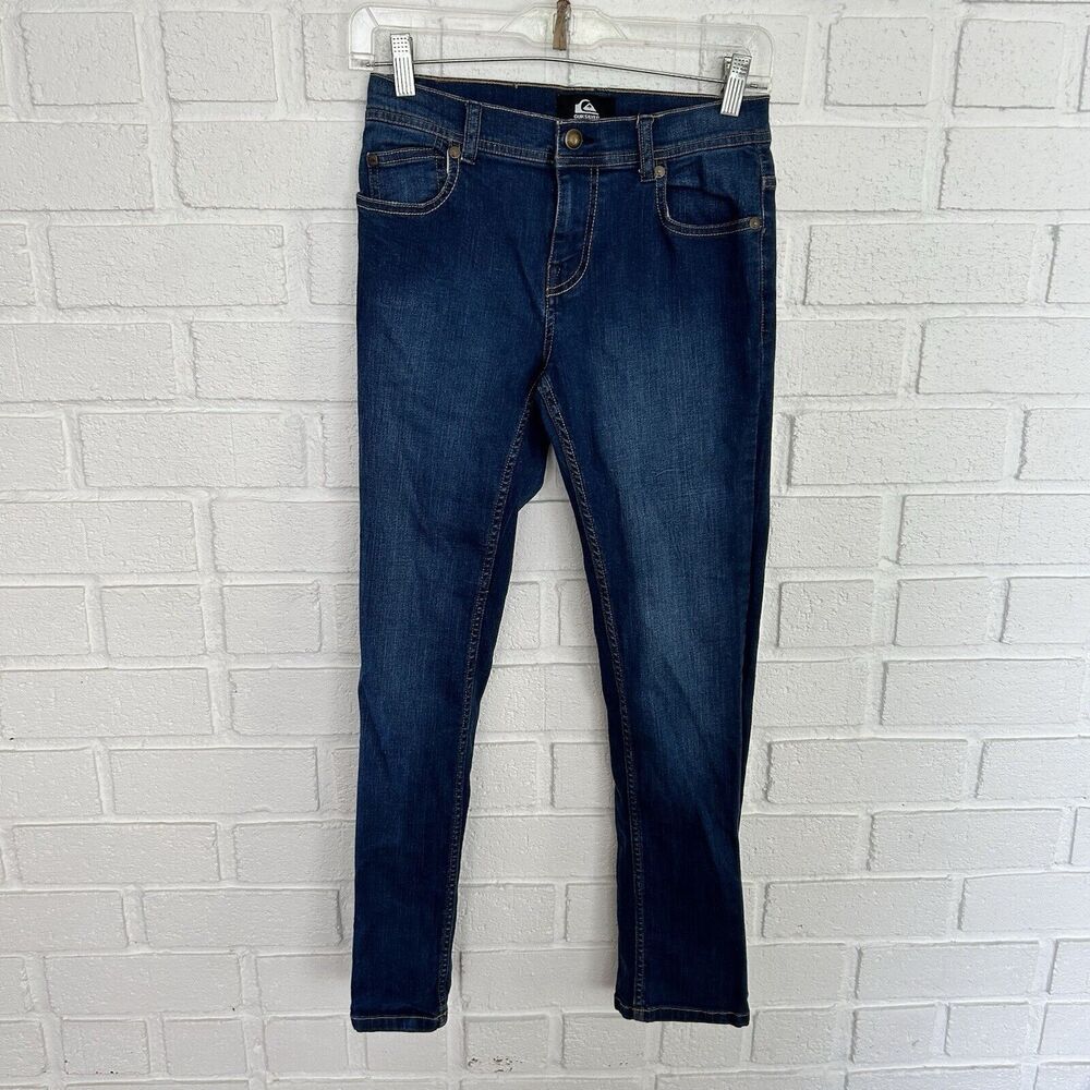Quiksilver Jeans Womens 26 Blue 5 Pocket Branded Logo Rivet